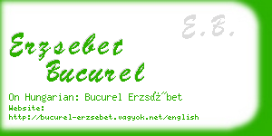 erzsebet bucurel business card